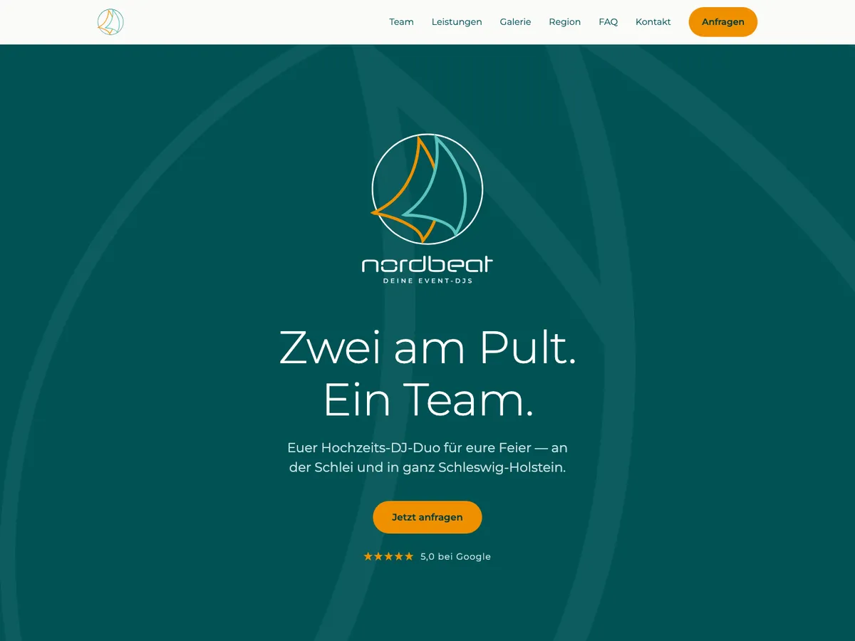 Startseite von Nordbeat: Zwei am Pult. Ein Team.