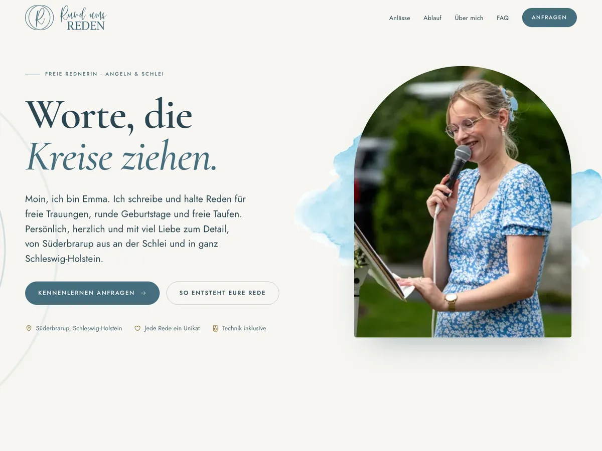 Startseite von Rund ums Reden: Worte, die Kreise ziehen